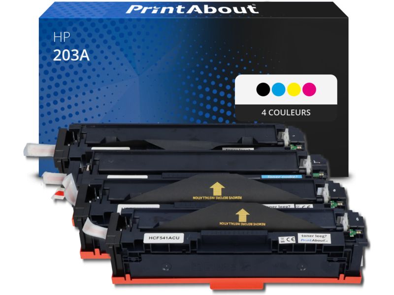 PrintAbout Compatible HP 203A (CF540A) 4-Color Toner Multipack