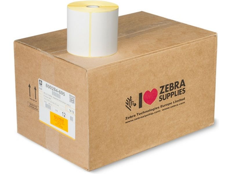 Zebra Z-Perform 1000D Black on White Label (102mm x 152mm) - 12 Rolls