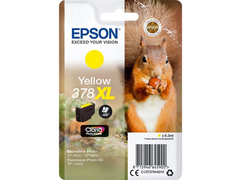 Epson 378XL (C13T37944010) - Yellow - Ink Cartridge - High Capacity