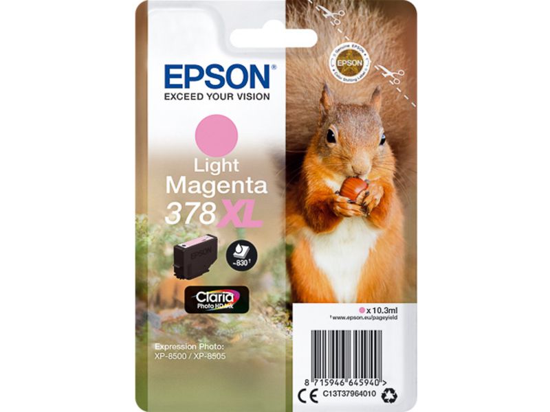 Epson 378XL (C13T37964010) - Light Magenta - Ink Cartridge - High Capacity