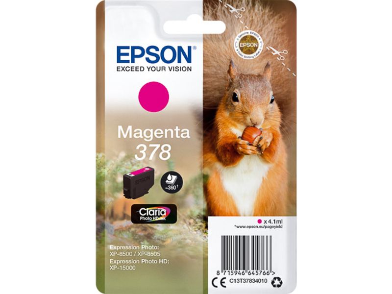 Epson Magenta Ink Cartridge 378 (C13T37834010)