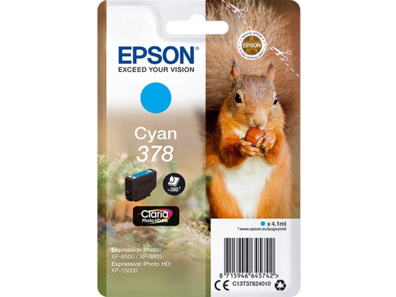 Epson Cyan Ink Cartridge 378 (C13T37824010)