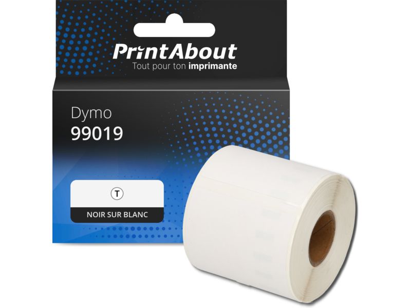 Dymo Compatible Label - S0722480 (59mm x 190mm) - Black on White