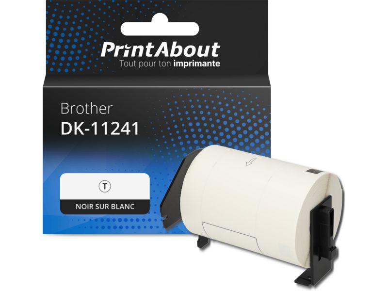Etiqueta compatible Brother DK-11241 - (102 mm x 152 mm) - Negro sobre blanco