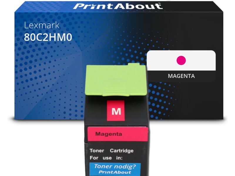 Toner compatible Lexmark 80C2HM0 - Magenta - Grande capacité