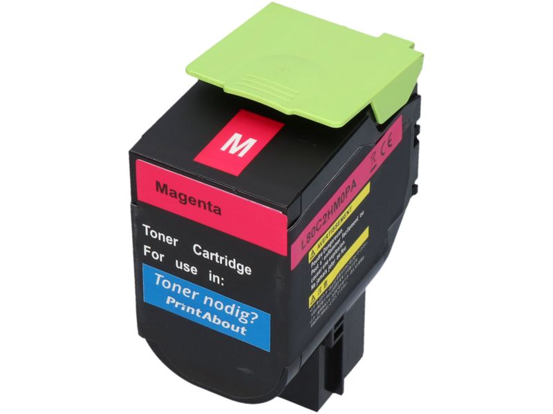 Toner compatible Lexmark 80C2HM0 - Magenta - Grande capacité