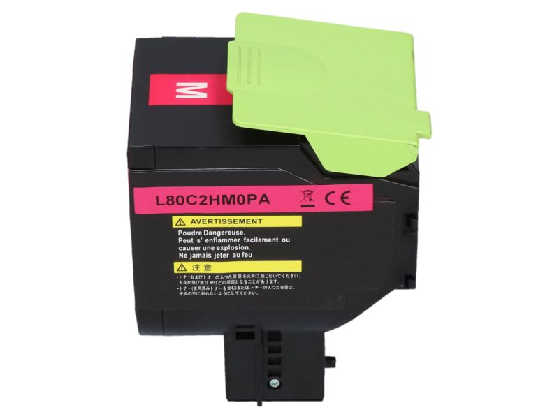 Toner compatible Lexmark 80C2HM0 - Magenta - Grande capacité