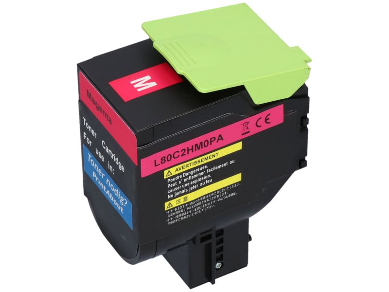 Toner compatible Lexmark 80C2HM0 - Magenta - Grande capacité