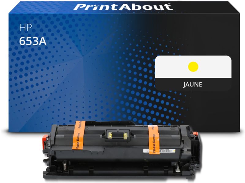 Toner jaune compatible HP 653A (CF322A) PrintAbout