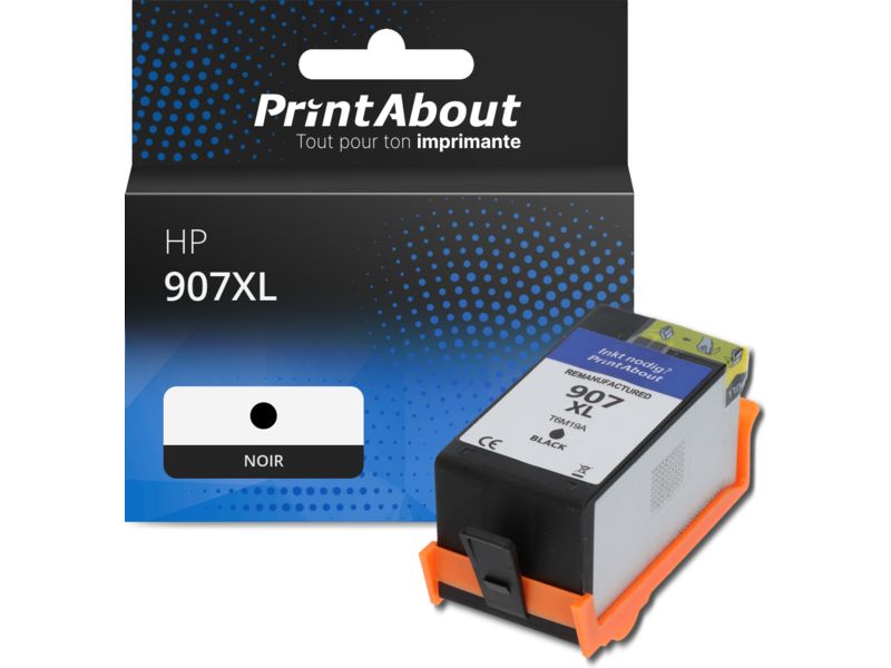 Cartouche compatible HP 907XL PrintAbout - Noir - Grande capacité