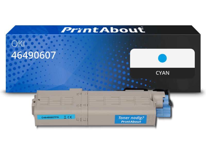 Toner compatible PrintAbout - Cyan (46490607, 6000 pages)