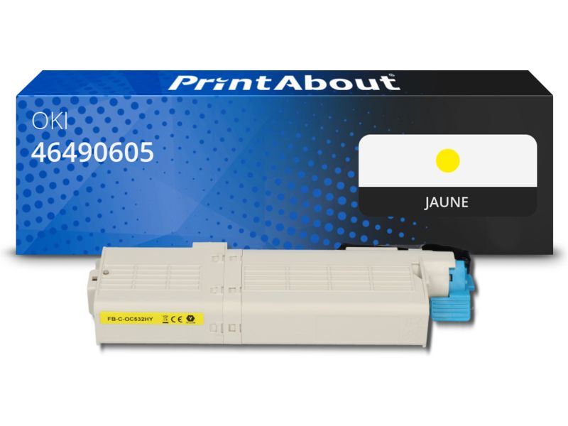 Toner compatible PrintAbout OKI 46490605 - Jaune