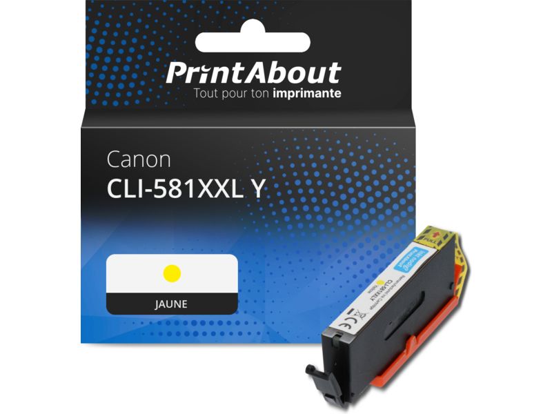 Cartouche d'encre Canon CLI-581XXL Jaune - Très grande capacité