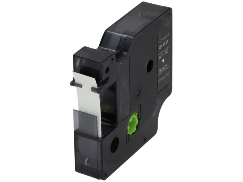  cinta compatible Dymo PrintAbout (S0720610) - 12 mm - Blanco sobre negro