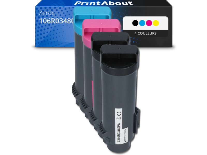 Cartouche de toner Xerox 106R03480, lot de 4 couleurs par PrintAbout