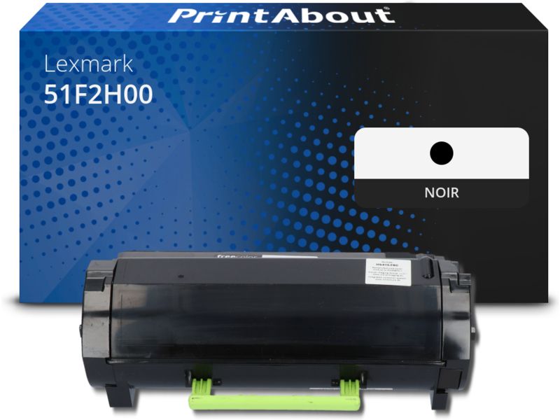 Toner compatible Lexmark 51F2H00 (512H) - Negro - Alta capacidad