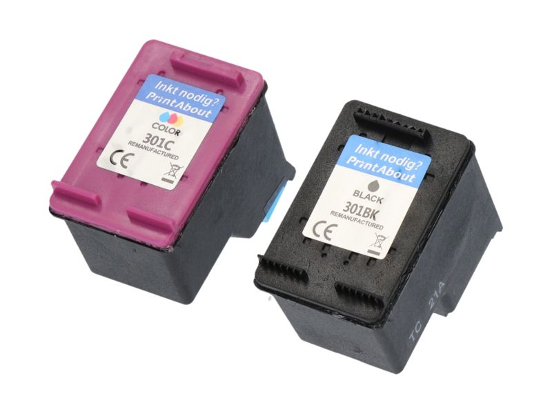 PrintAbout HP 301 Cartridge - Black + 3 Colors - Multipack (N9J72AE)