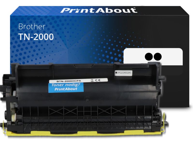 PrintAbout Brother TN-2000 Compatible Toner - Pack of 2 - Black - High Capacity - Multipack