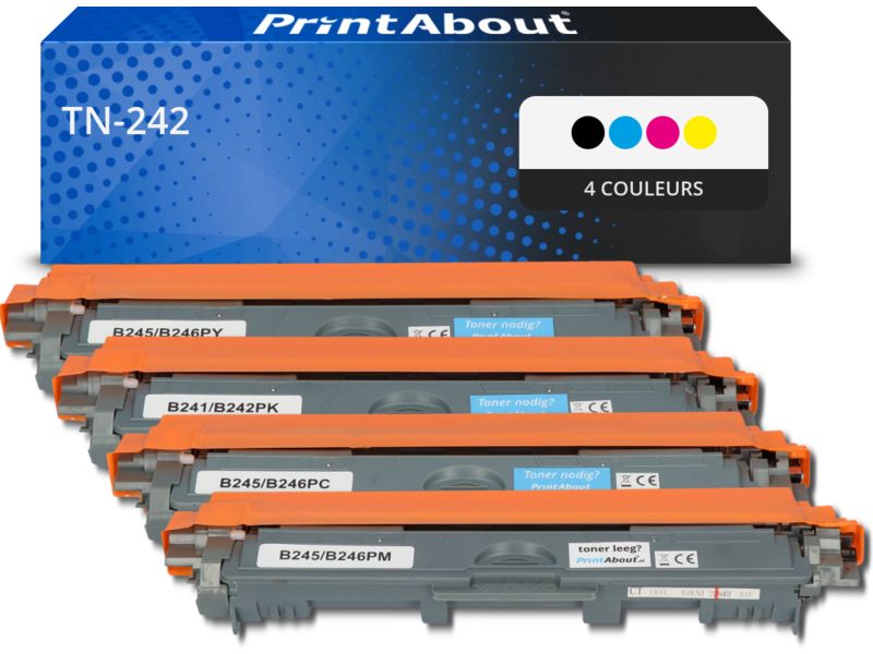Toner Brother compatible TN-242 - 4 couleurs - Multipack