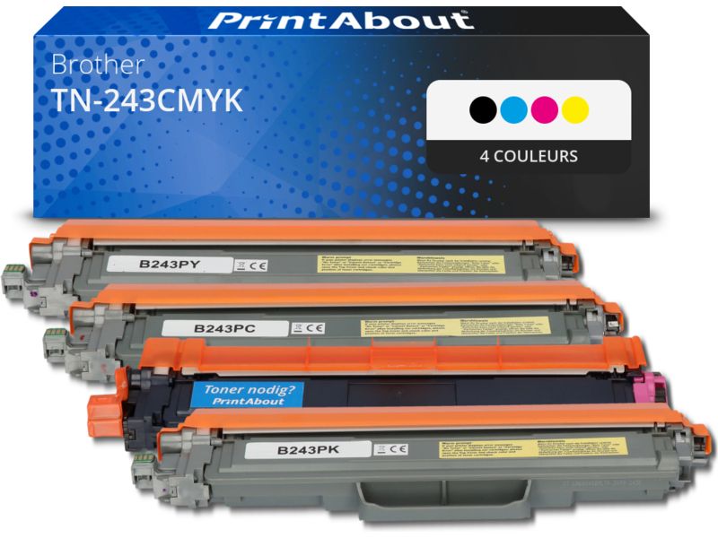 Toner compatible Brother TN-243CMYK - 4 colores - Multipack
