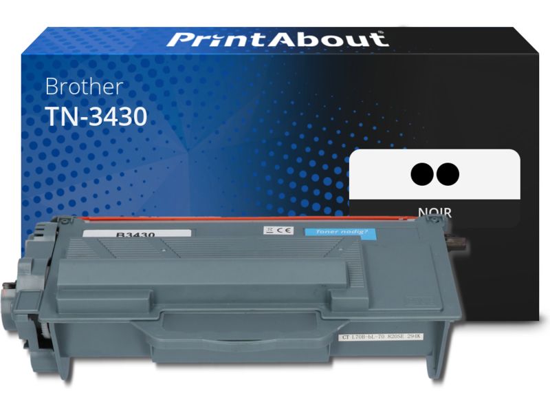 Brother TN-3430 Toner Compatible - Pack of 2 - Black - Multipack by PrintAbout