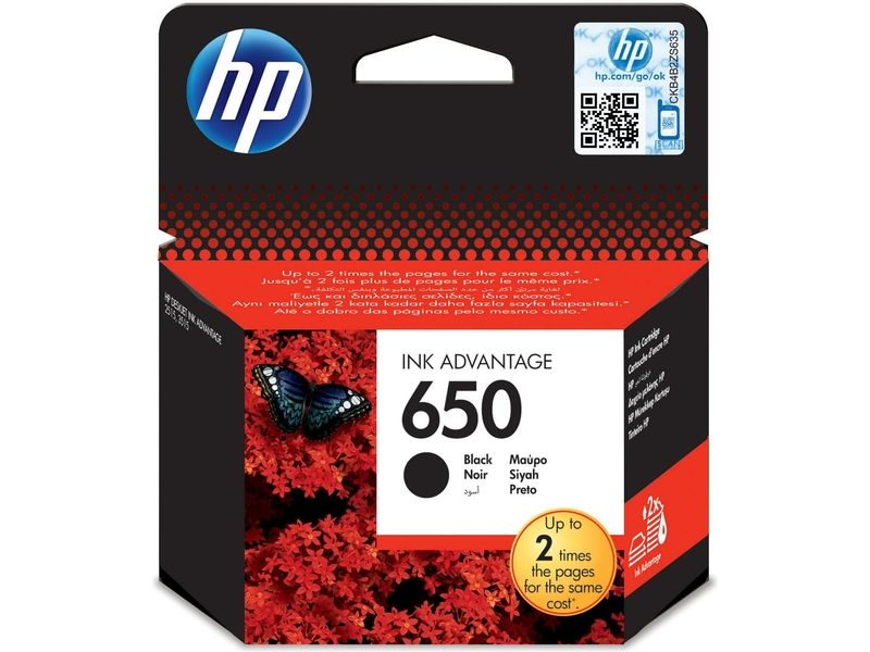 Carta de tinta HP 650 - Negro