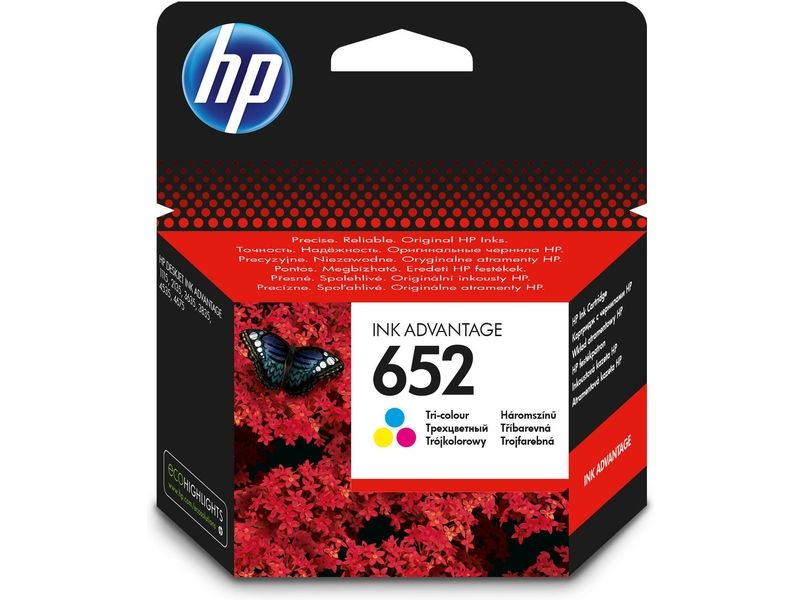 Cartucho de tinta HP 652 tricolor (F6V24AE)