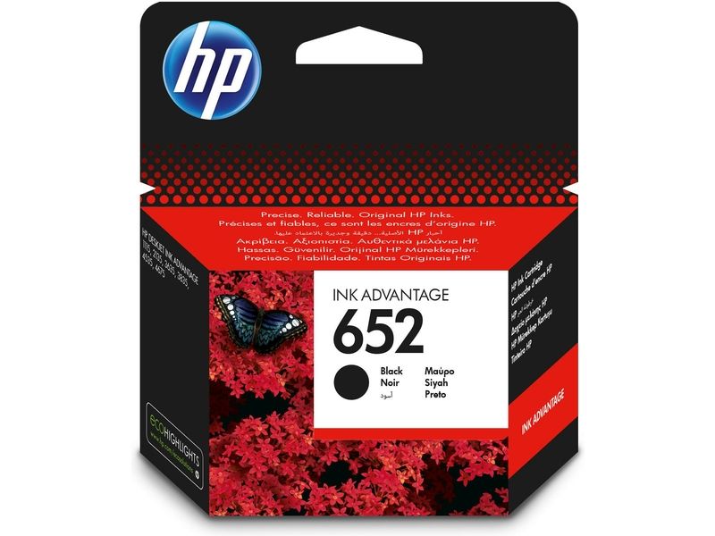 Cartucho de tinta HP 652 - Negro