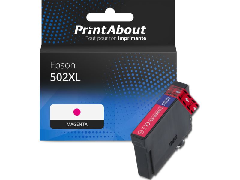 Cartouche compatible Epson 502XL (C13T02W34010) - Magentă - Grande capacité