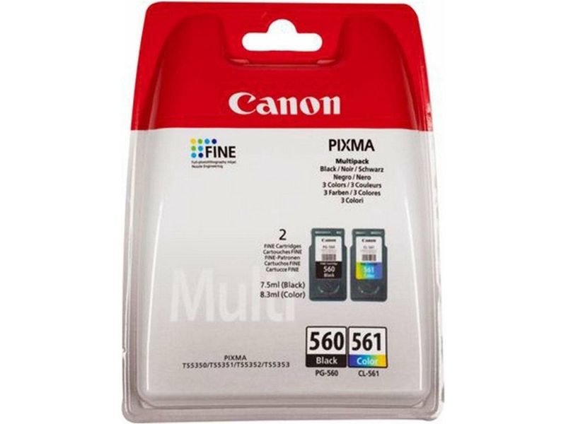 Cartouche d'encre Canon PG-560 / CL-561 - Noir + 3 couleurs - Multipack