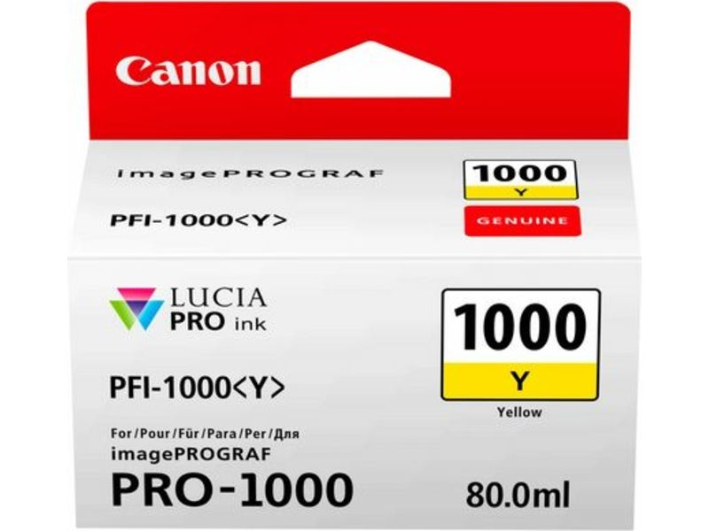 Cartuchos de tinta Canon PFI-1000Y Amarillo