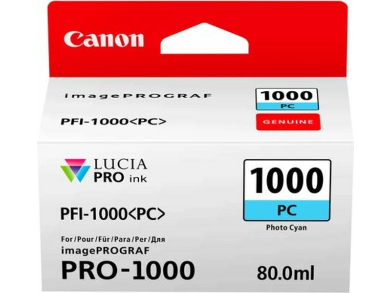 Cartucho de tinta Canon PFI-1000PC cian