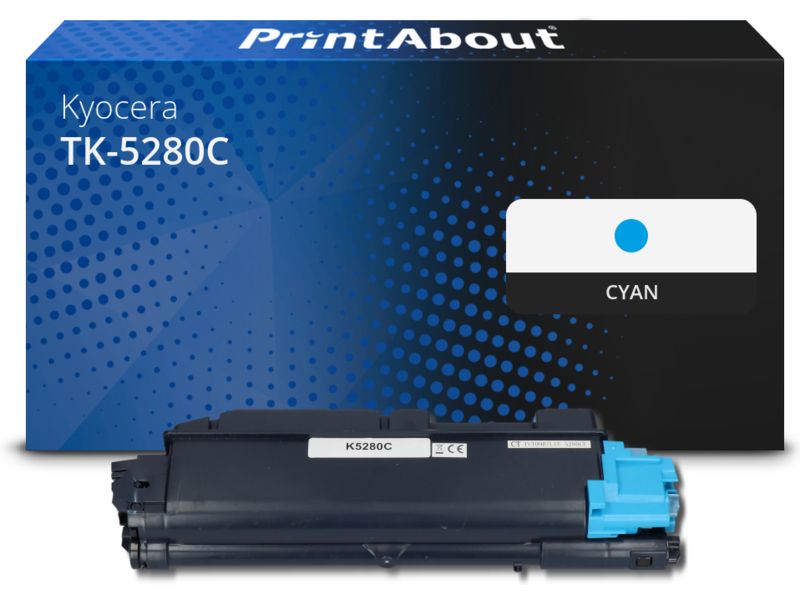 PrintAbout Kyocera Compatible Toner - Cyan (TK-5280C, 12,000 Pages)