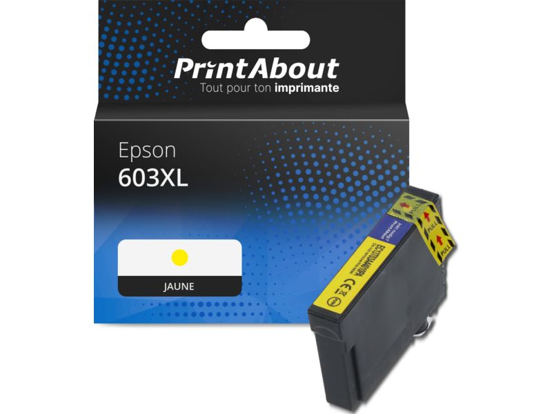Cartouche compatible Epson 603XL (C13T03A44010) - Jaune - Grande capacité