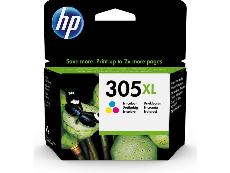 Cartouche d'encre HP 305XL (3YM63AE) - Triple couleur - Grande capacité