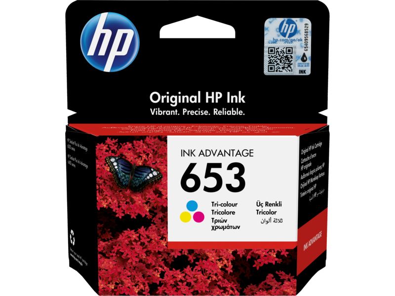 Cartucho de tinta HP 653 3 colores (3YM74AE)