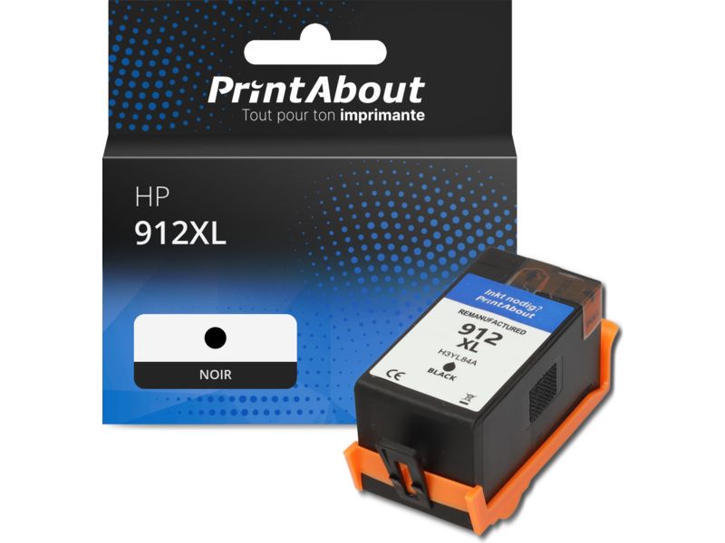 Cartouche compatible PrintAbout HP 912XL (3YL84AE) - Noir - Grande capacité