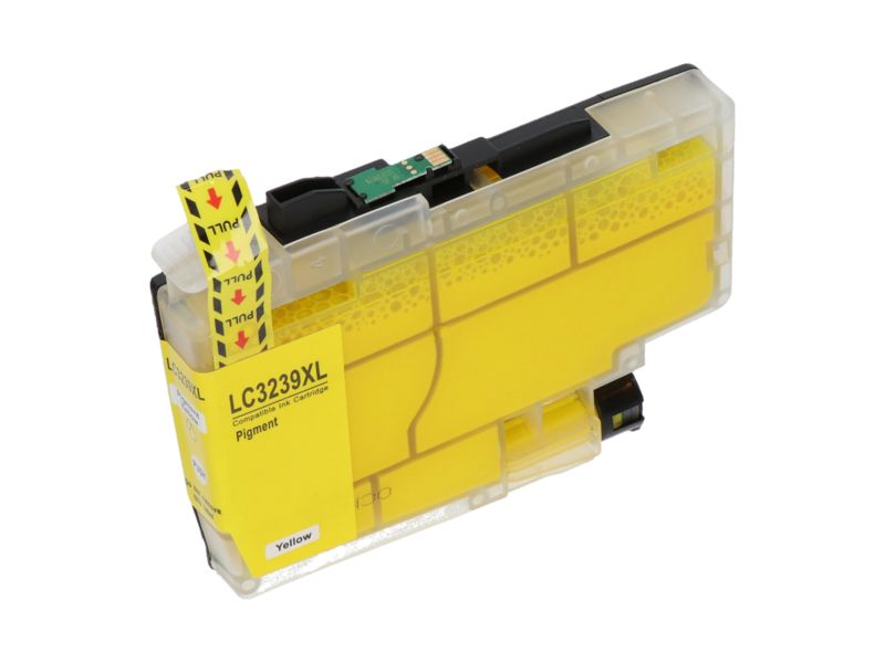 Tinta compatible Brother LC-3239XLY - Amarillo - Alta capacidad
