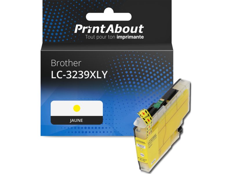 Tinta compatible Brother LC-3239XLY - Amarillo - Alta capacidad