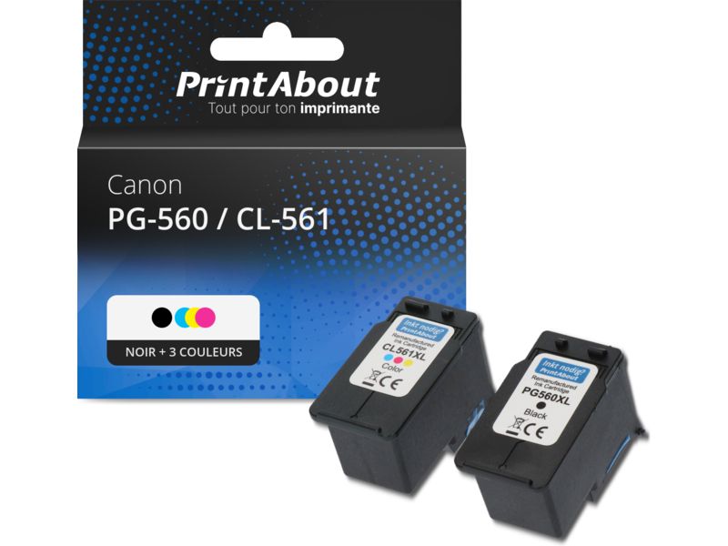 Cartucho de tinta compatible Canon XL - Negro + 3 colores, pack de alta capacidad