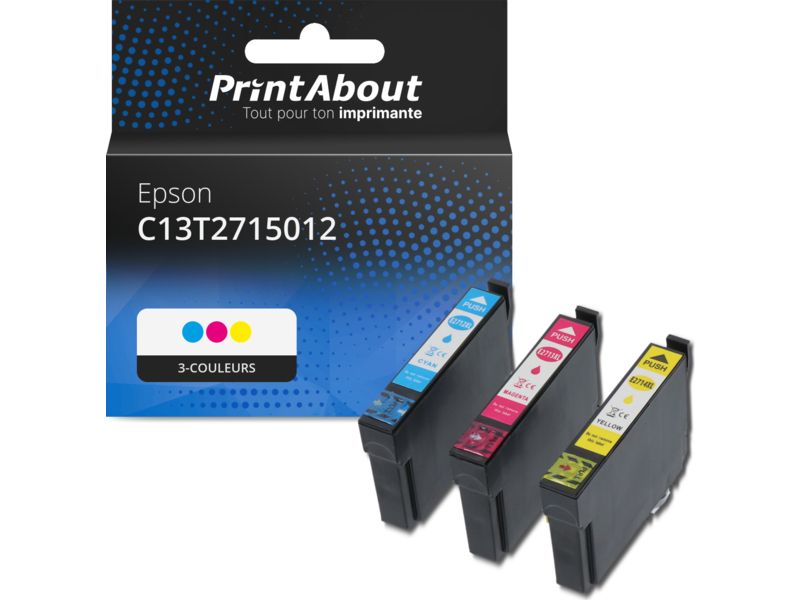 Cartouche compatible Epson 27XL (T2715) - 3 couleurs - Multipack par PrintAbout