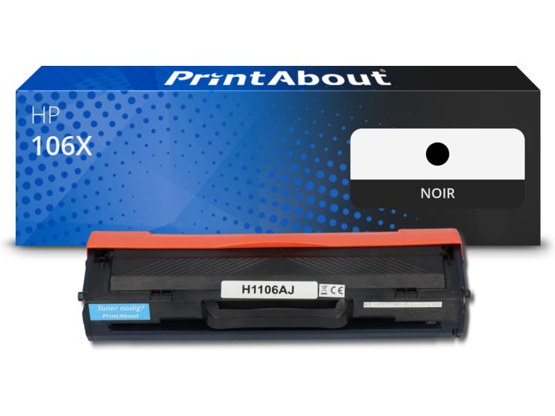 Toner compatible PrintAbout HP 106X (W1106X) Noir - Grande capacité