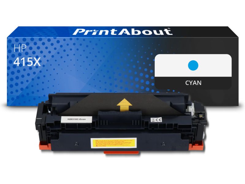 Toner compatible PrintAbout HP 415X - Cian - Alta capacidad