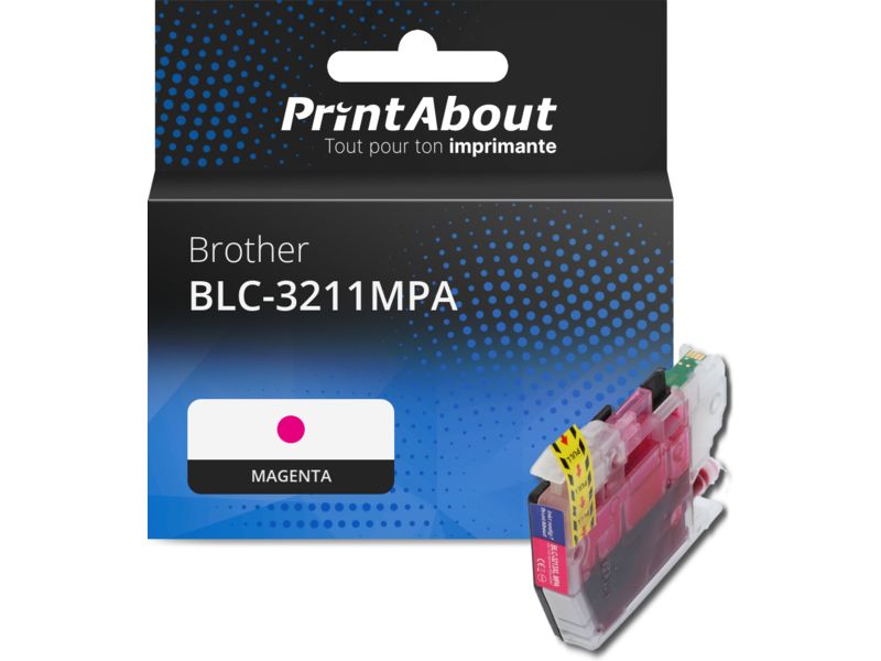 Cartouche compatible Brother LC-3211M - Magenta - Grande capacité