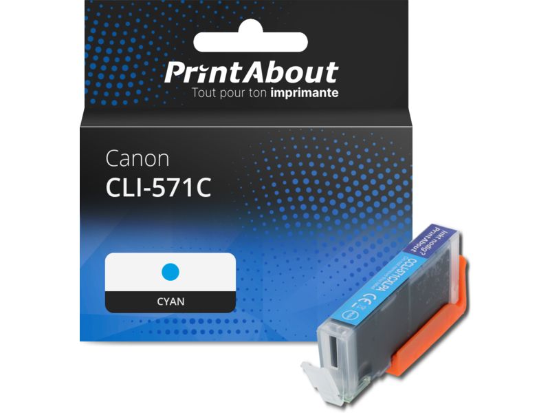 Cartouche d'encre Canon CLI-571C Cyan par PrintAbout