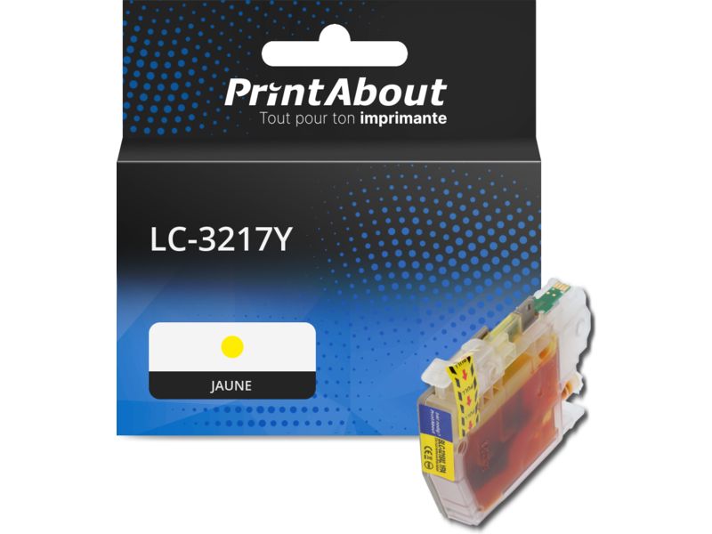 Cartouche d'encre Brother LC-3217Y Jaune - Grande capacité