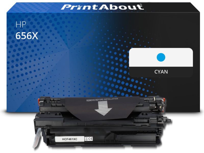 Toner compatible PrintAbout HP 656X (CF461X) Cian - Alta capacidad