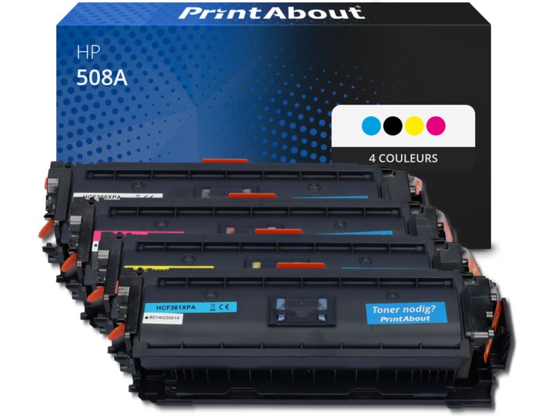 Kit de tóner compatible PrintAbout HP 508A (CF360A) - 4 colores