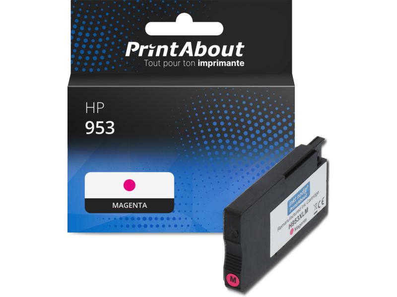 PrintAbout HP 953 Compatible Cartridge - Magenta (F6U13AE)