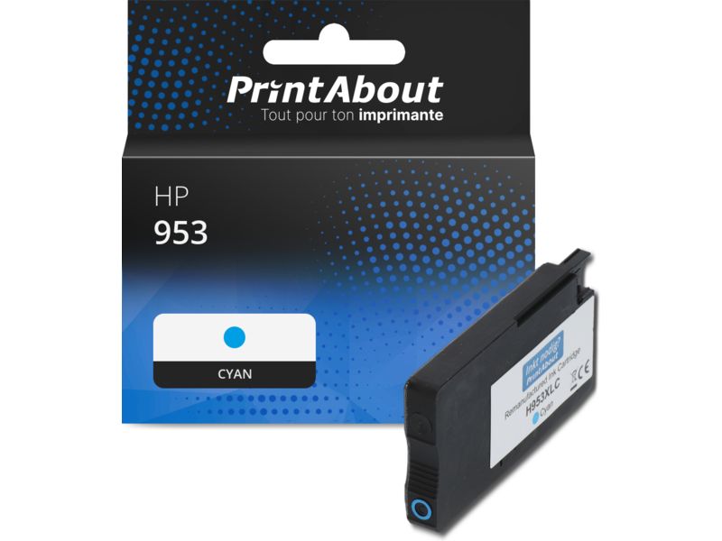 PrintAbout HP 953 Compatible Cartridge - Cyan (F6U12AE)